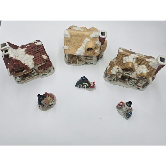 Vintage Ceramic Lighted Village House Of Lloyd Christmas Around The World 54-764 - Picture 9 of 16